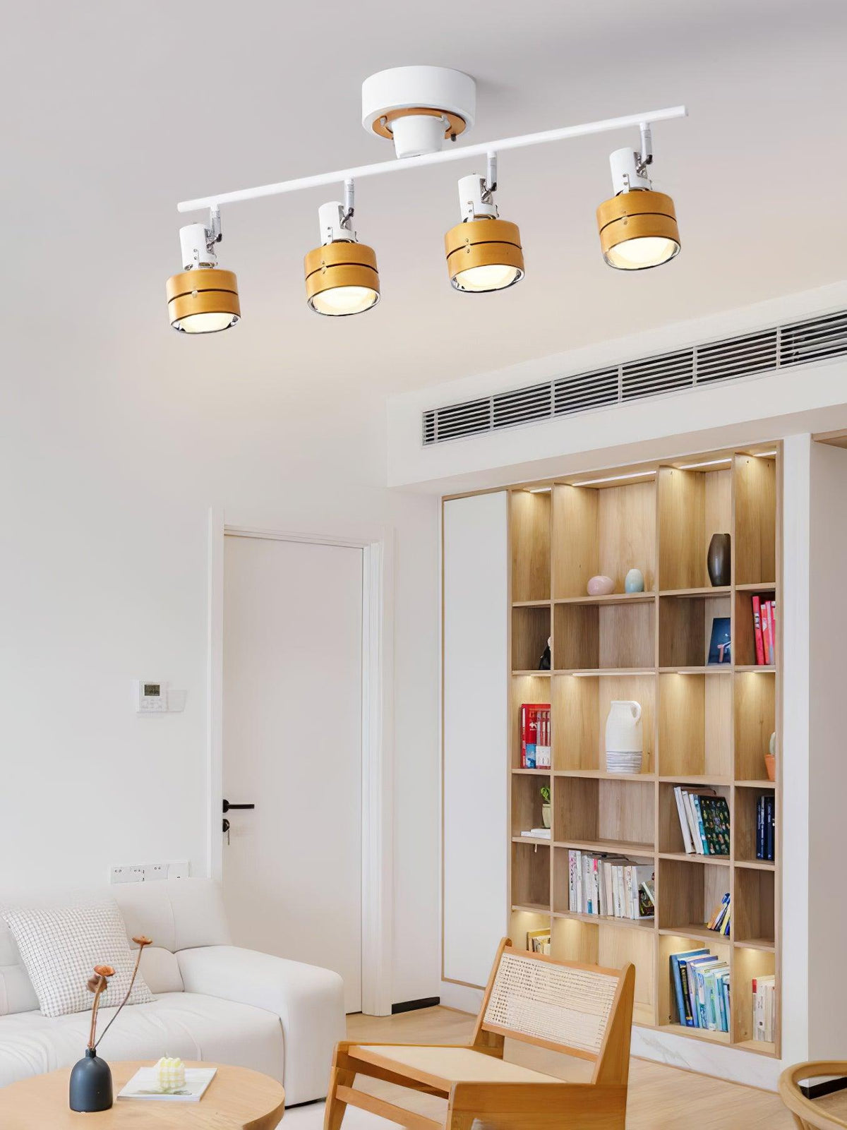 Elsorila elegantie aanpasbare spot plafondlamp van hout