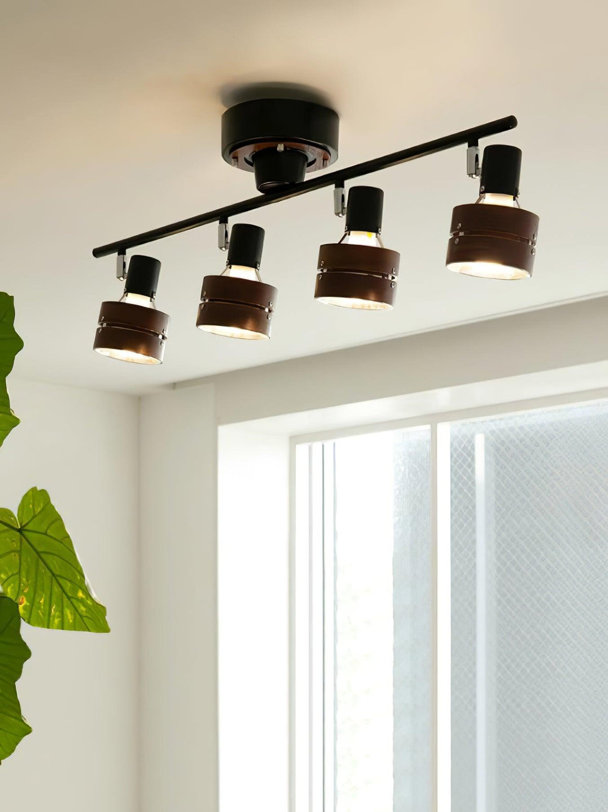 Elsorila elegantie aanpasbare spot plafondlamp van hout