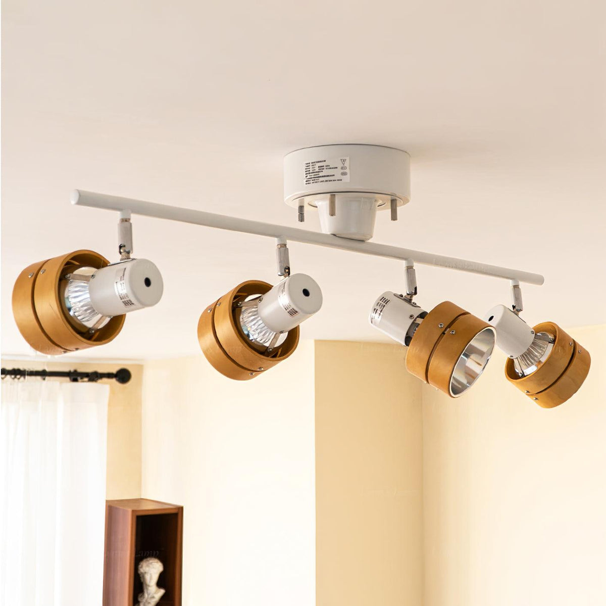 Elsorila elegantie aanpasbare spot plafondlamp van hout