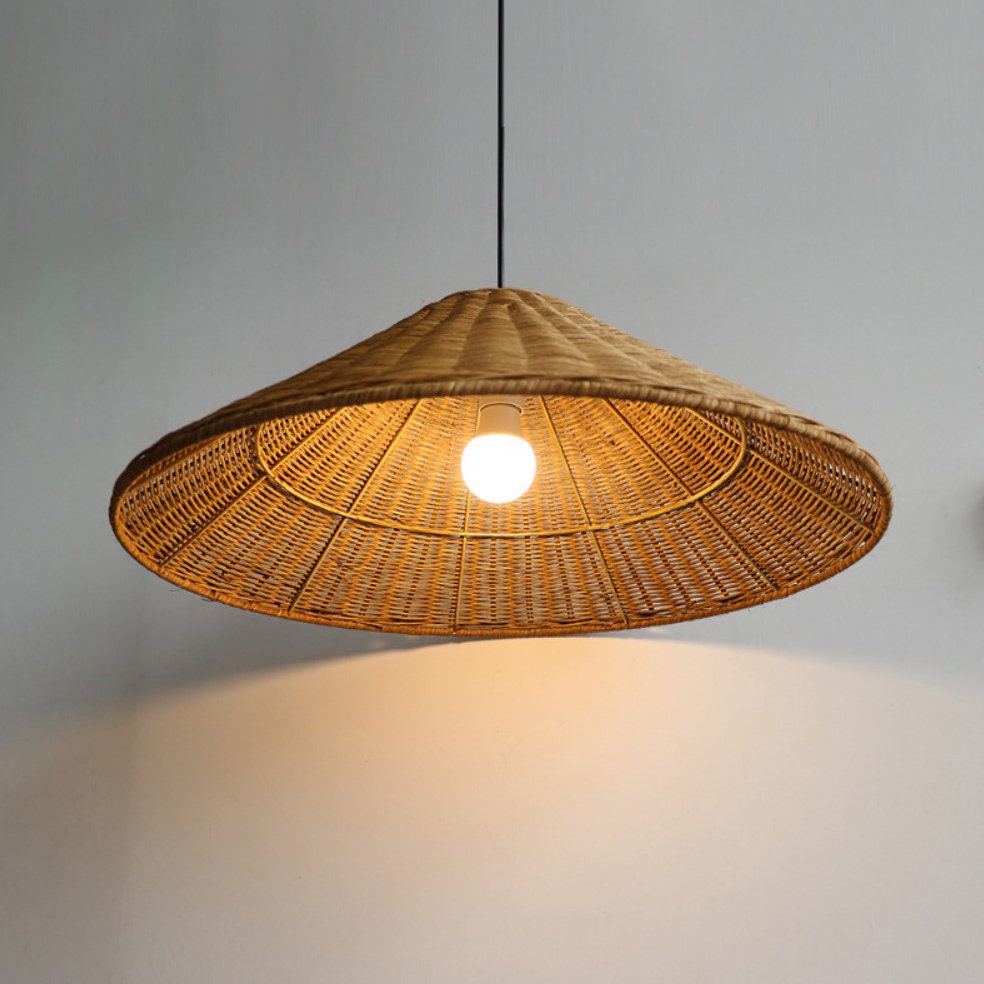 Muto Vintage Met de Hand Gemaakt LED Rotan Hanglampen Woonkamer