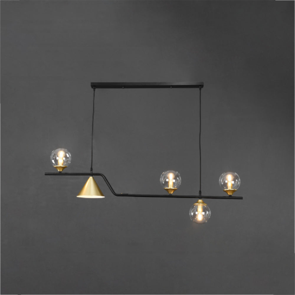 Edge Moderne LED Hanglampen Zwart/Goud Glas Woonkamer/Bedkamer