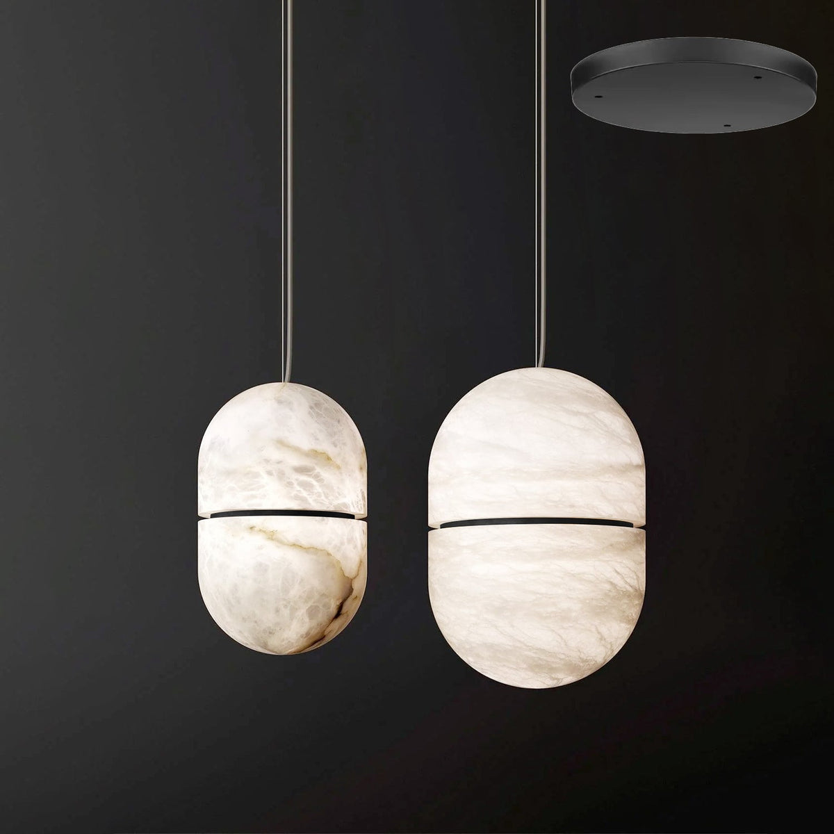 Satatr albasten hanglamp Capsule-shaped