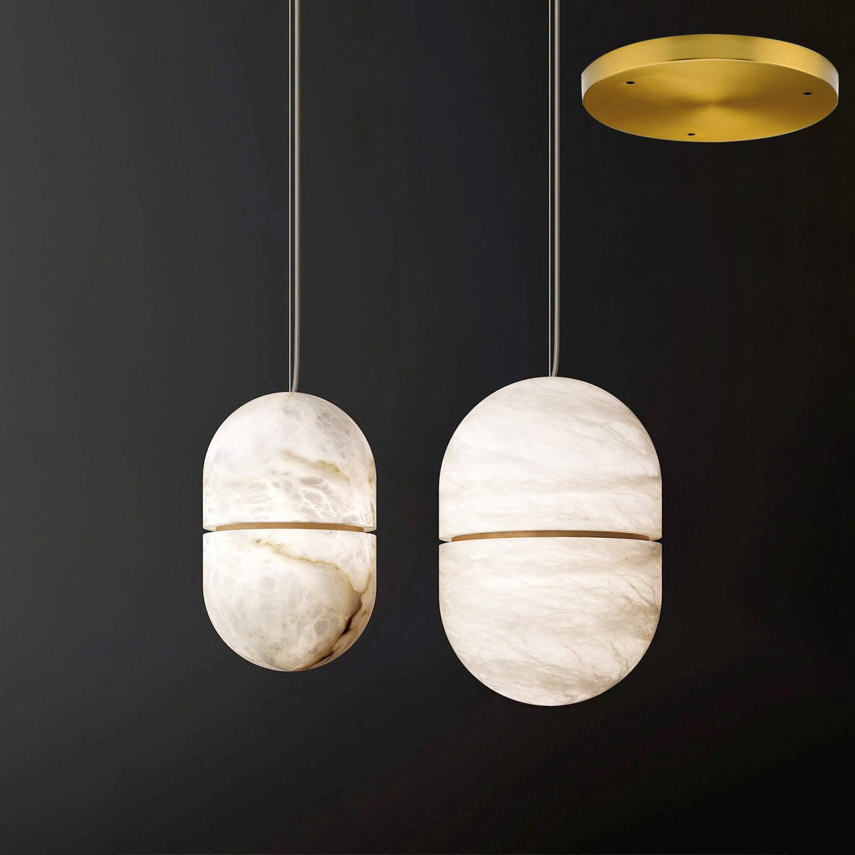 Satatr albasten hanglamp Capsule-shaped