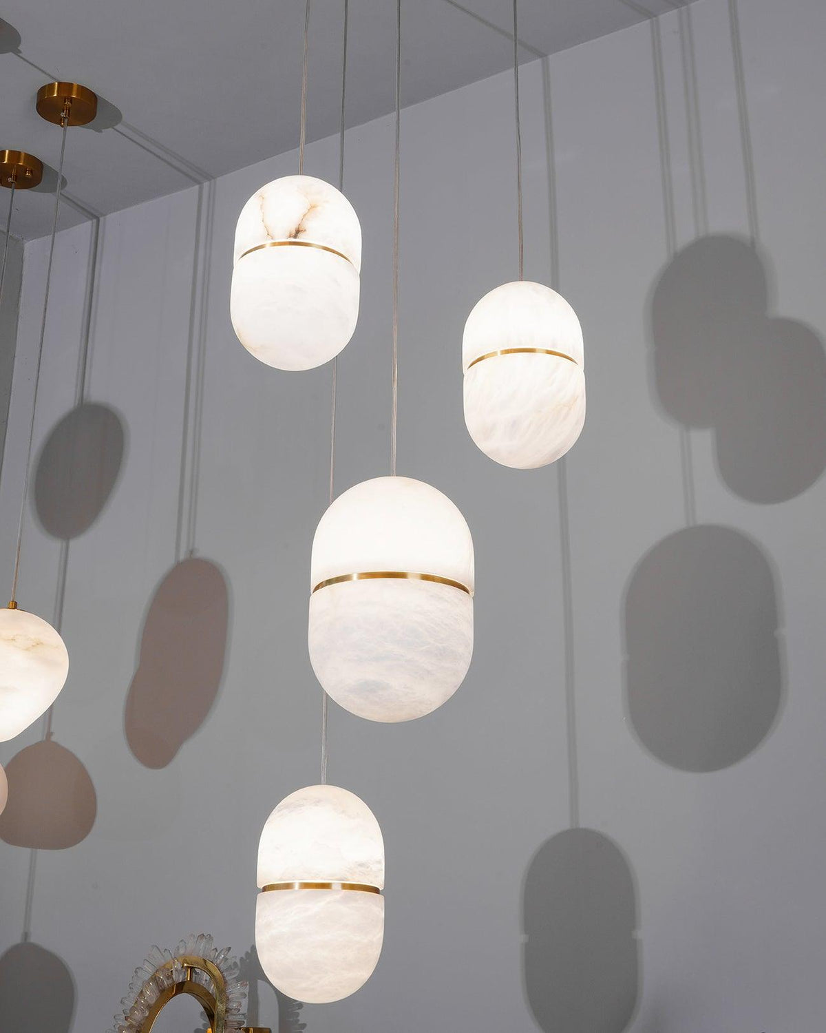 Satatr albasten hanglamp Capsule-shaped