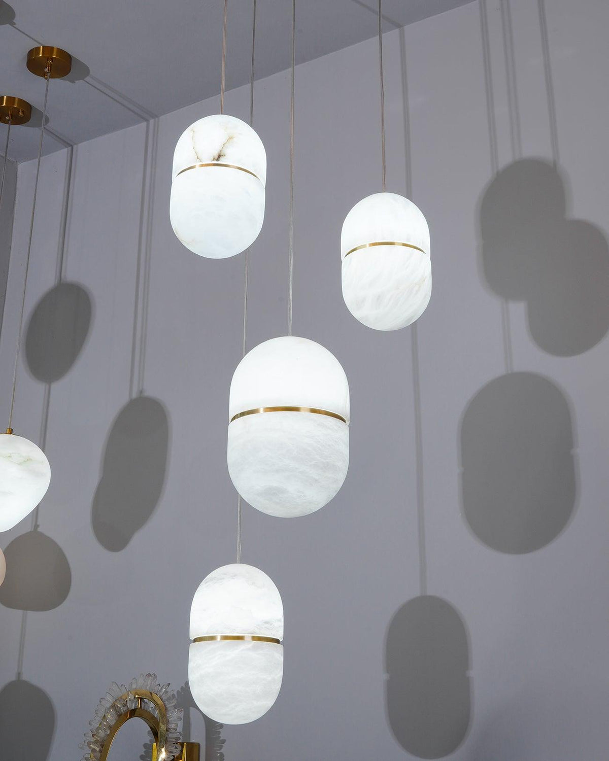 Satatr albasten hanglamp Capsule-shaped
