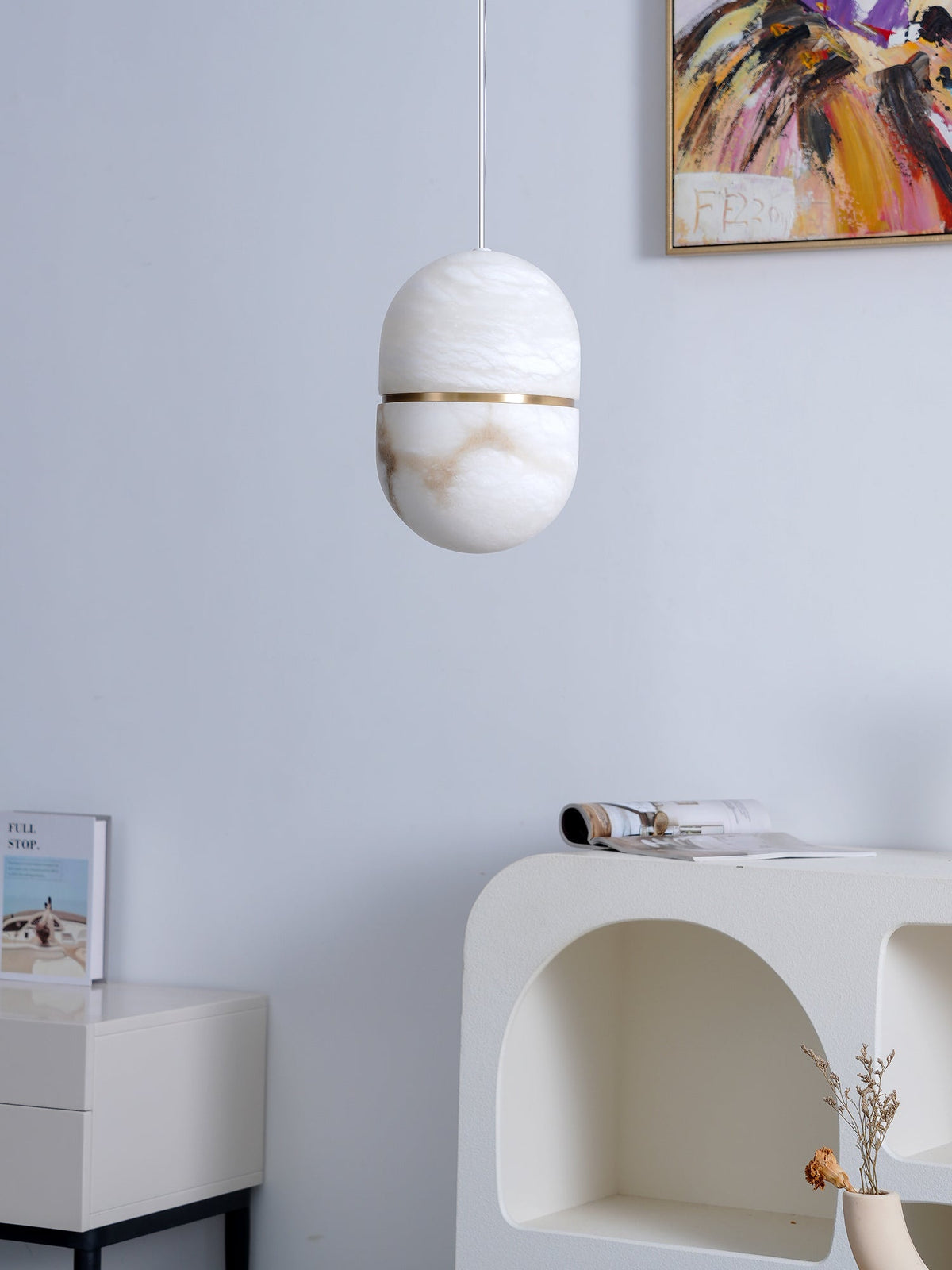 Satatr albasten hanglamp Capsule-shaped