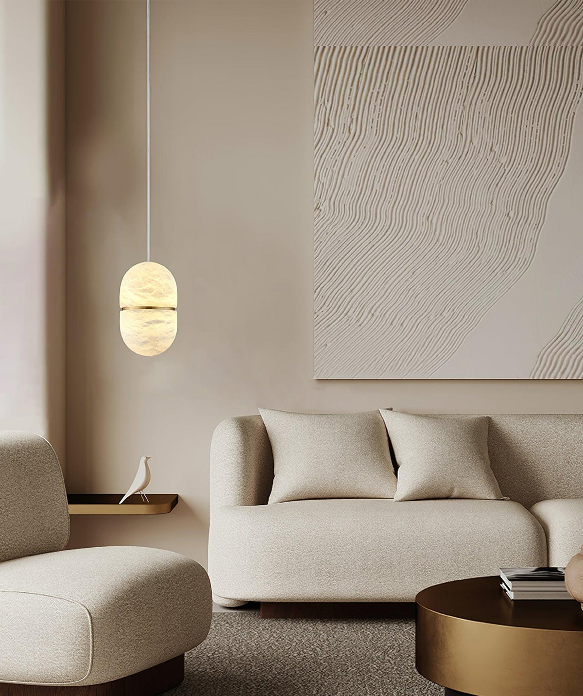 Satatr albasten hanglamp Capsule-shaped