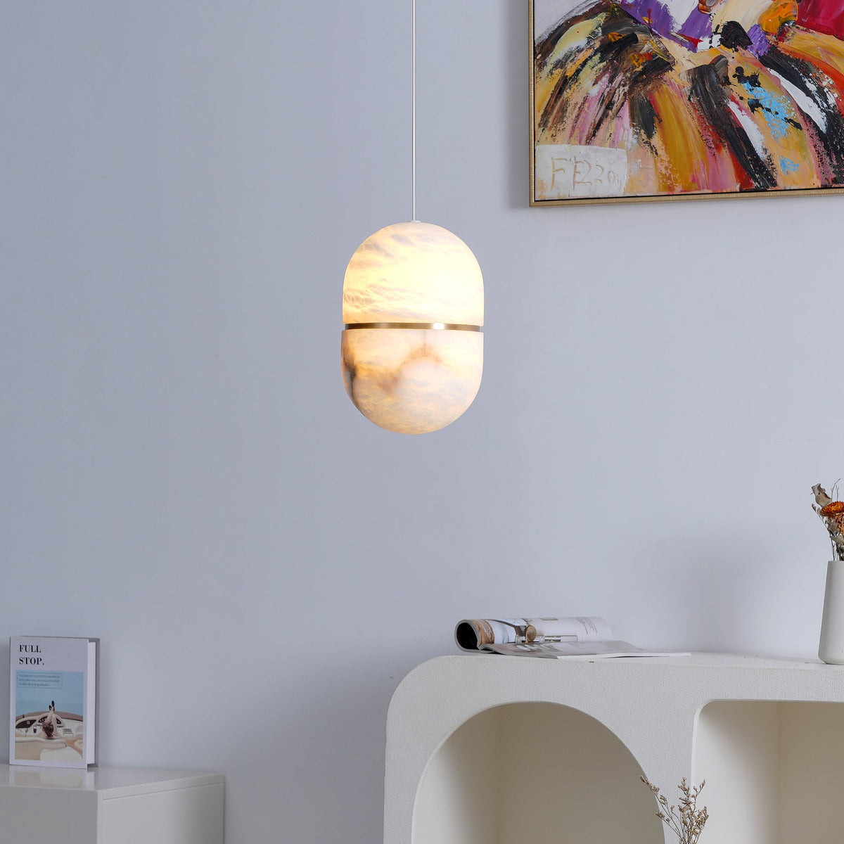 Satatr albasten hanglamp Capsule-shaped