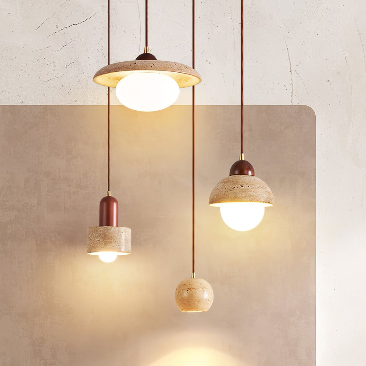 Seroaya travertin hanglamp Zes Stijl