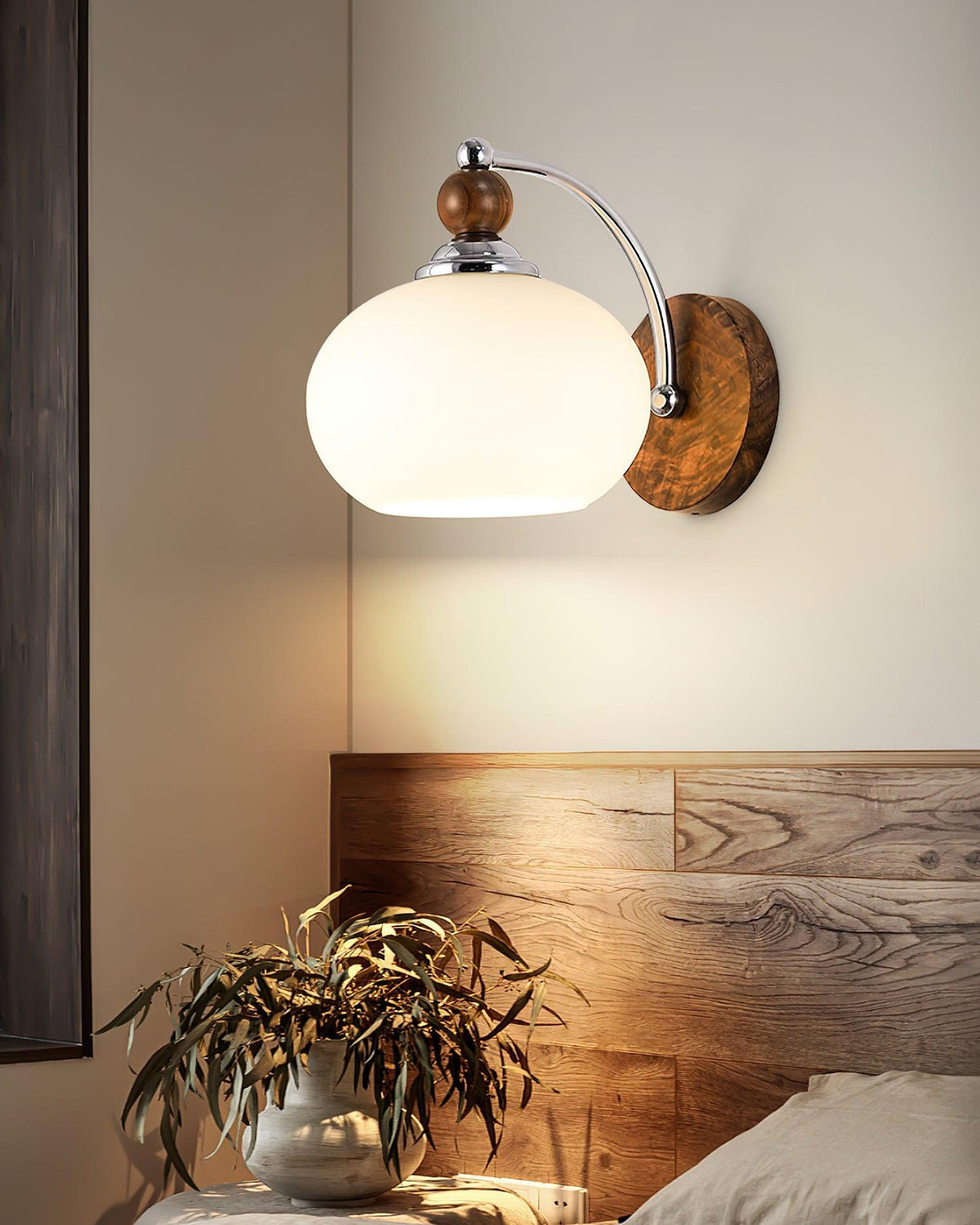 Vicare premium glazen wandlamp in Noordse kunststijl