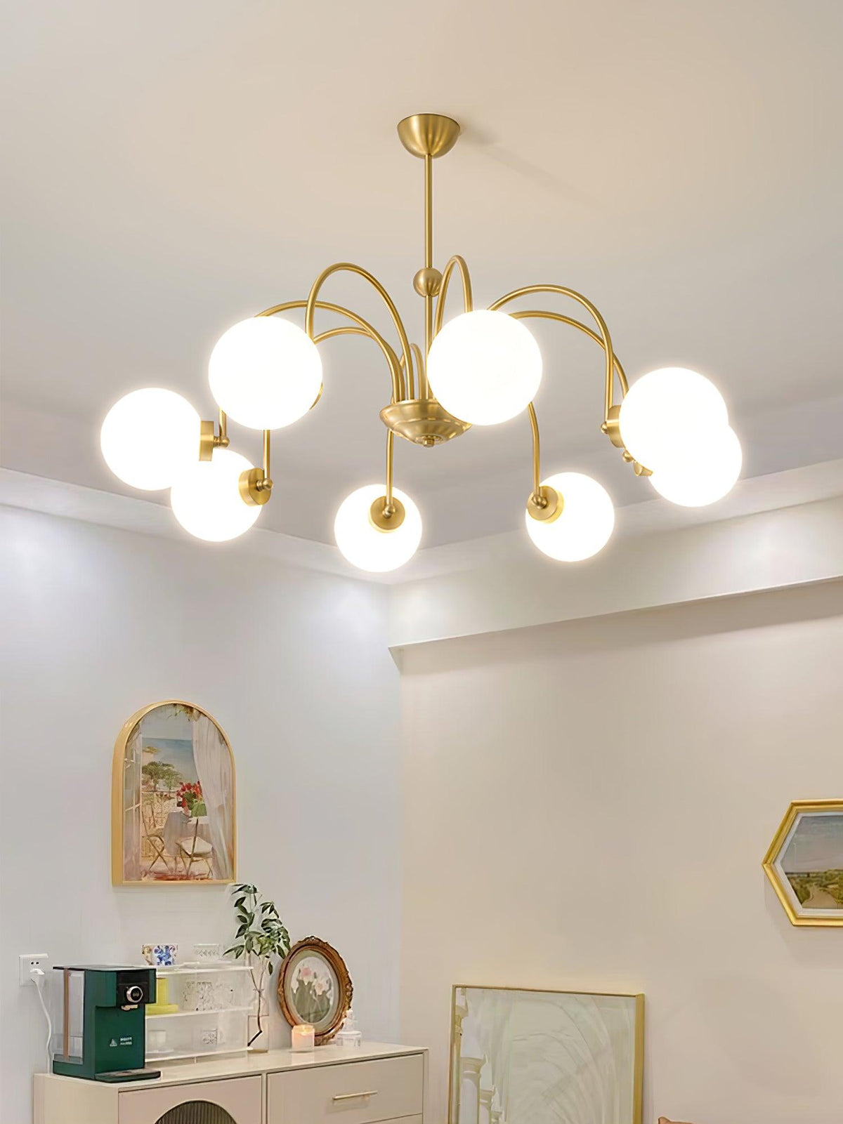 Lioruaine Kroonluchter met luxe glazen bolletjes