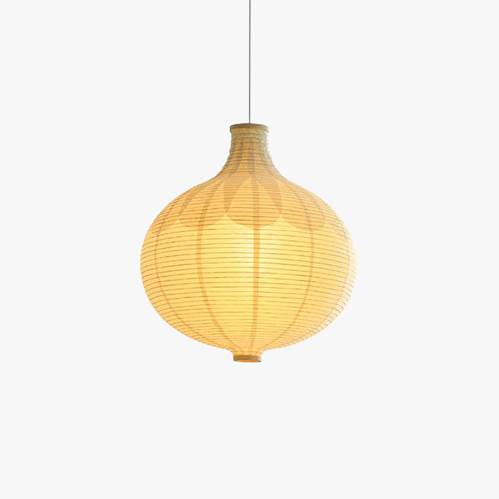 Ritta Japanse Ontwerp Globe Hout Papier LED Hanglampen Woonkamer