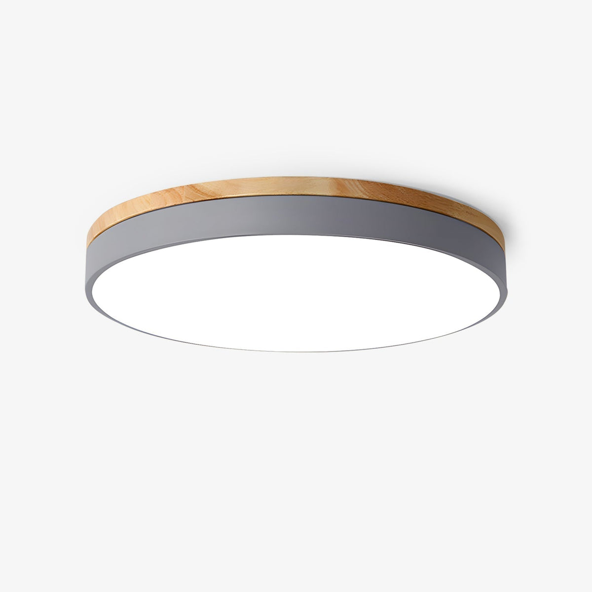 Mireth Plafondlamp Rond Hout Grijs modern Minimalistisch