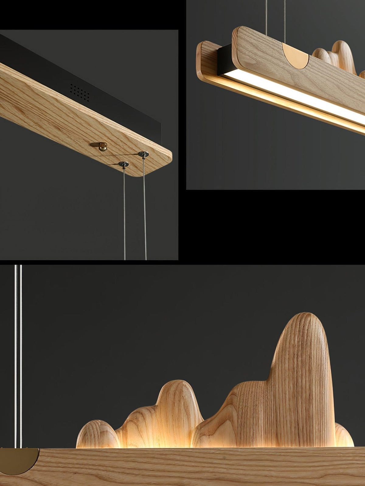 Elvaaine Moderne hanglamp van walnoothout
