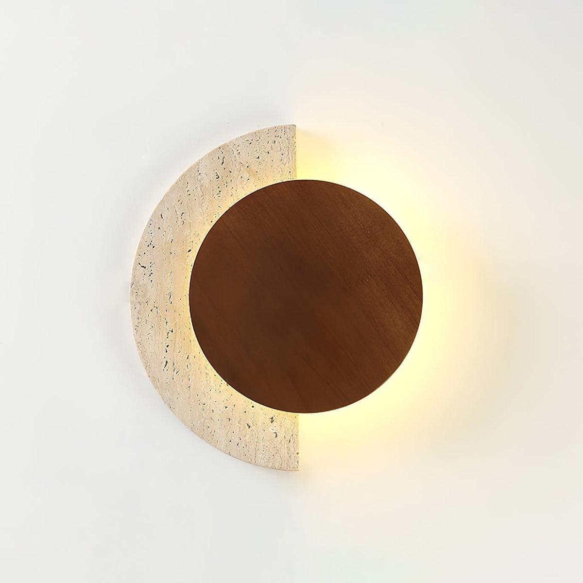 Coraeen Half-Moon travertin wandlamp