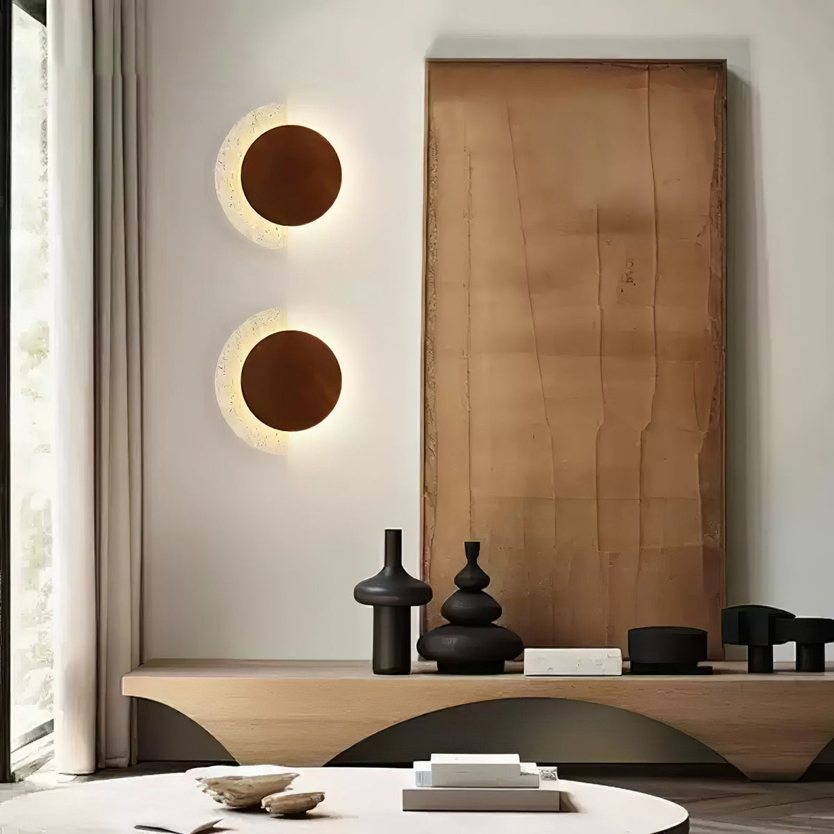 Crescent Halo wandlamp met stekker