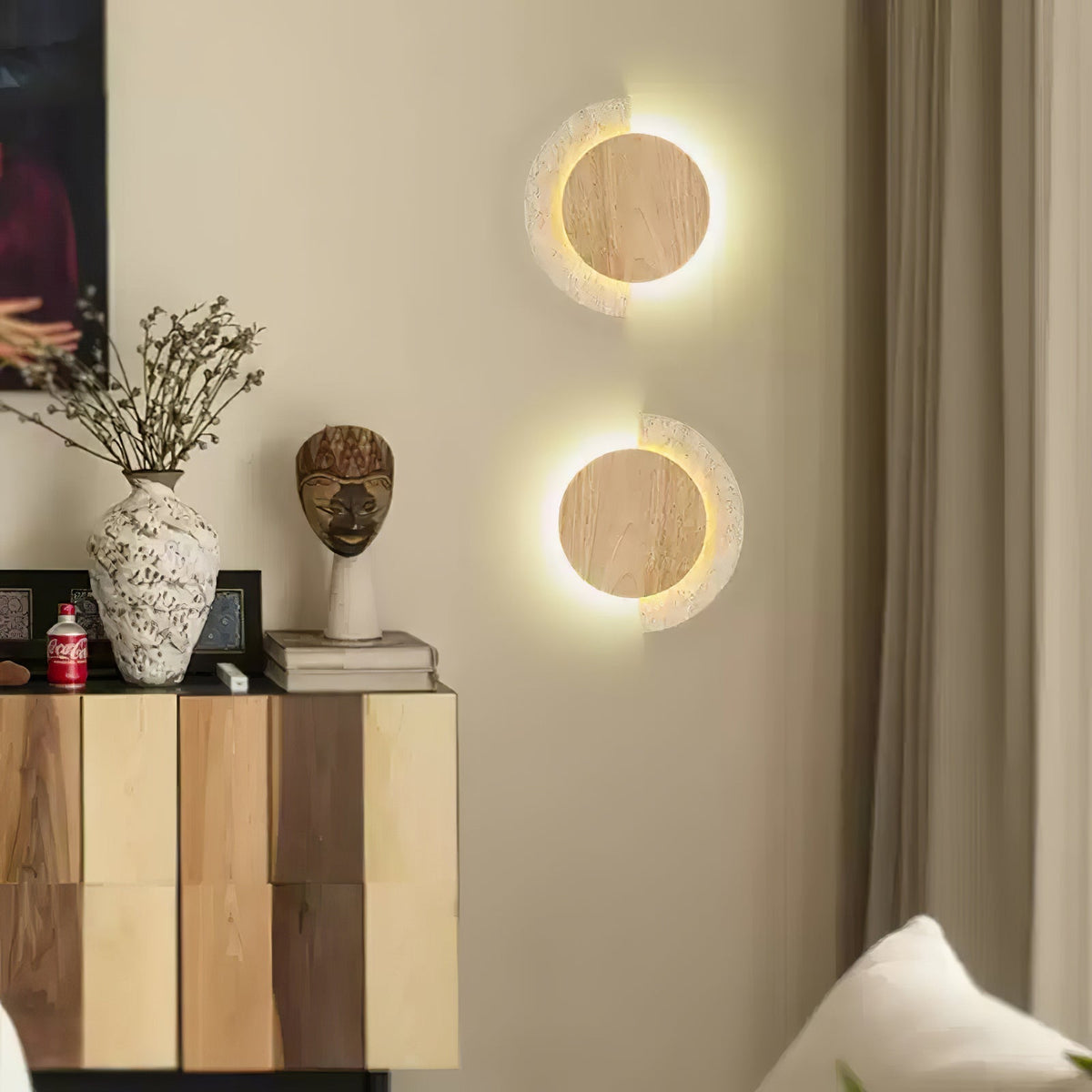 Crescent Halo wandlamp met stekker