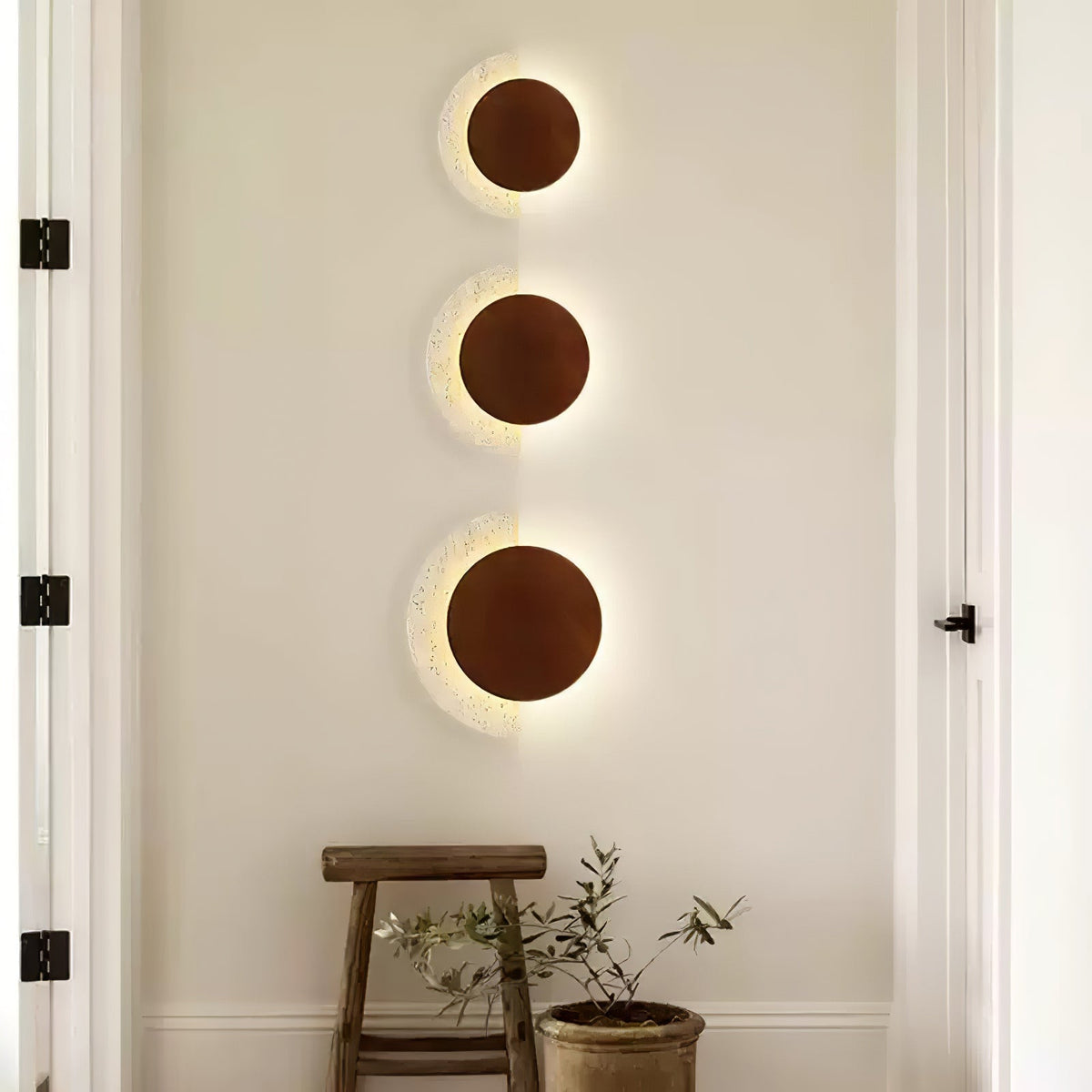 Crescent Halo wandlamp met stekker