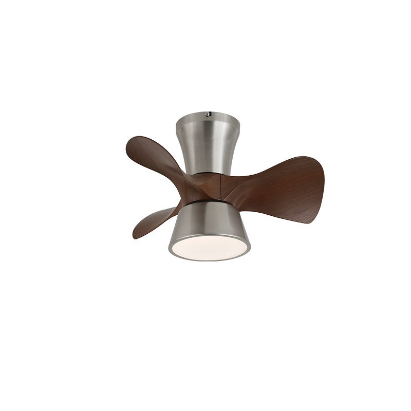 Luvora Minimalistische plafondventilator met verlichting van walnoothout