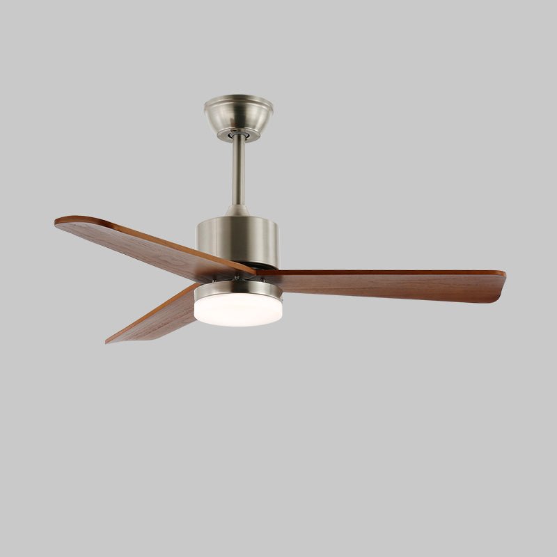 Ventio minimalistisch plafondventilator met verlichting van zilver en walnoot