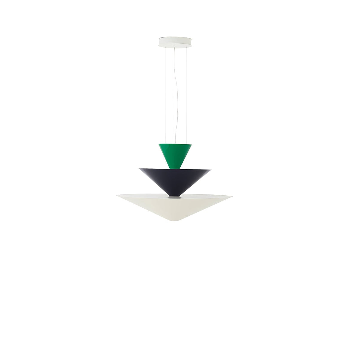 Pyramia hanglamp met gestapelde kleurblokken