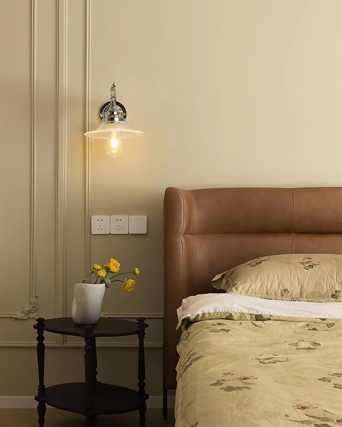Perivo wandlamp van gepolijst chroom