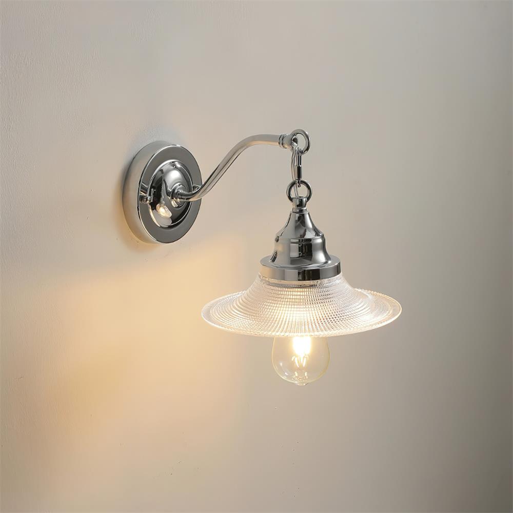 Perivo wandlamp van gepolijst chroom
