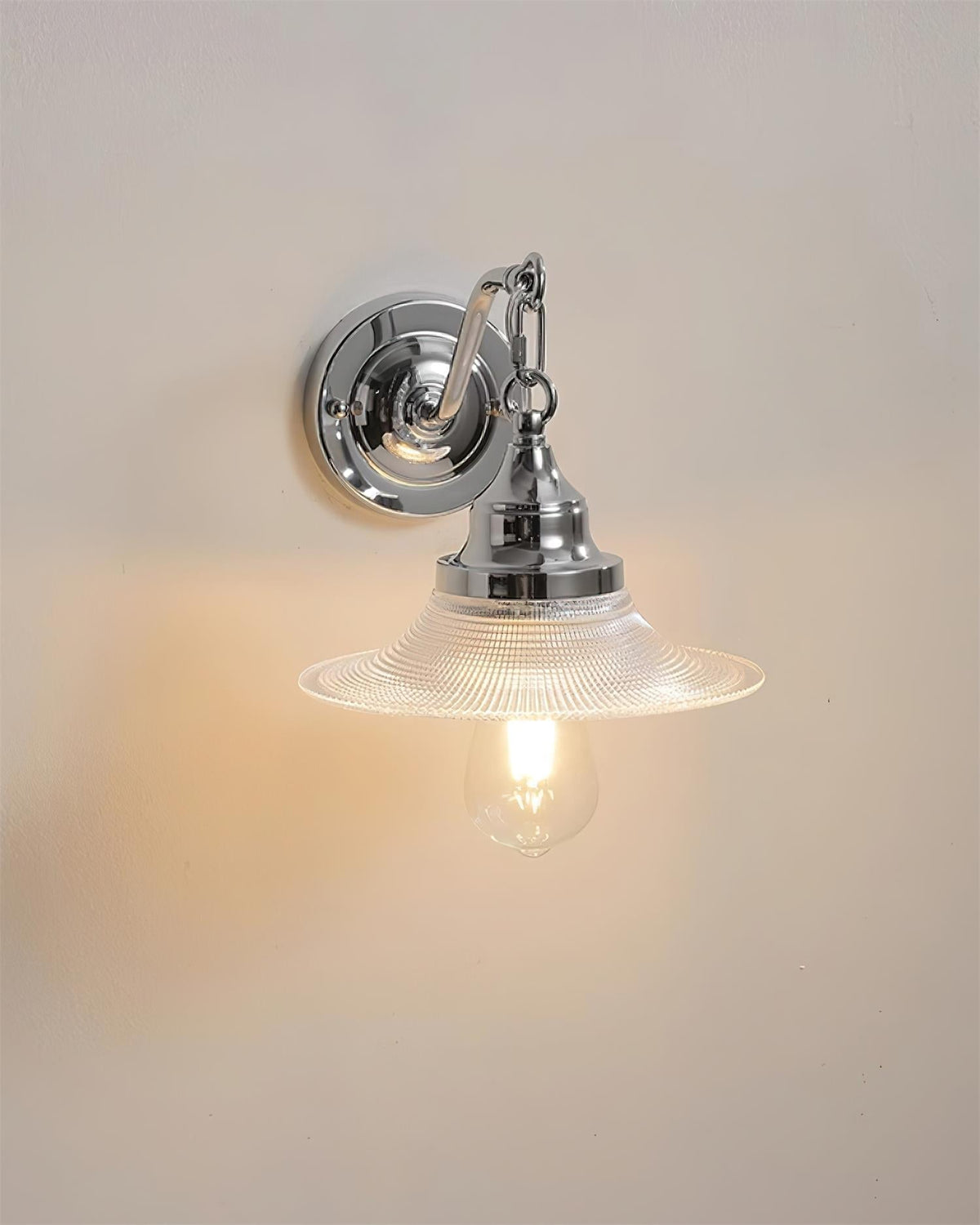 Perivo wandlamp van gepolijst chroom