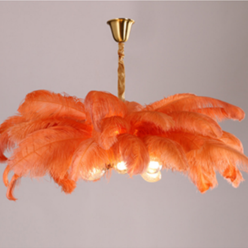 O'Moore Scandinavische Luxe Hanglampen Messing Veren Slaapkamer