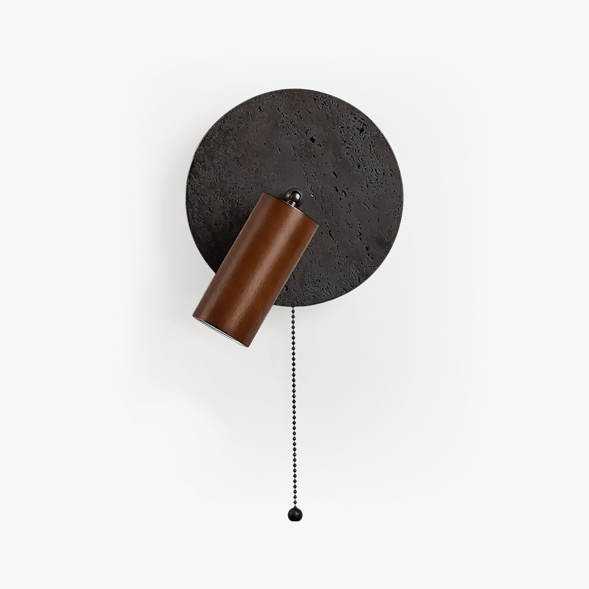 Jaxlen Zwart travertin wandlamp