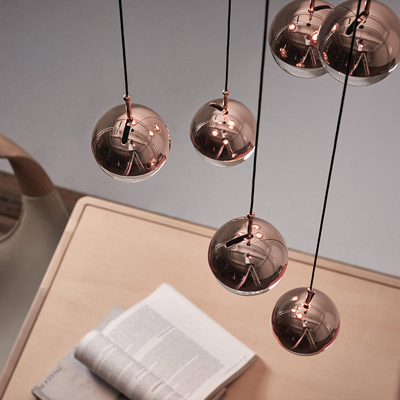 Valentina Bol LED Hanglampen Goud Metaal Glas Eetkamer Woonkamer