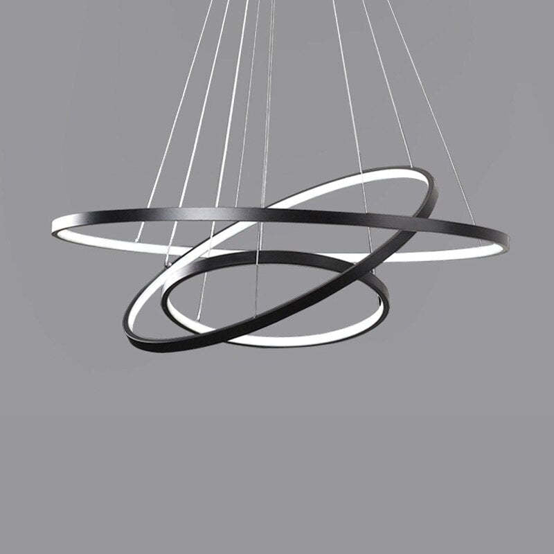 Arisha Design LED Hanglamp  Gouden Wit Zwart Metaal Glas Eetkamer