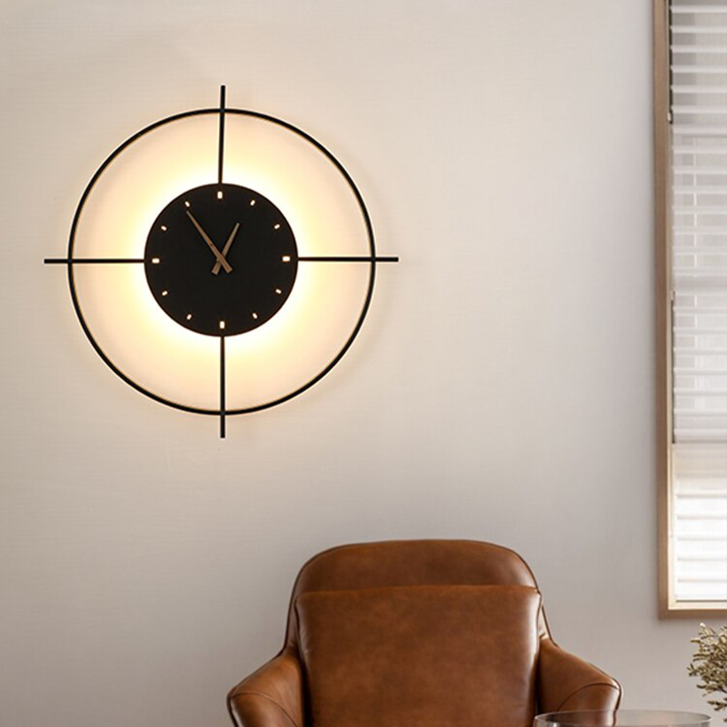 Nielsen Moderne Ronde Design  LED Wandlampen Zwart Metaal Woonkamer