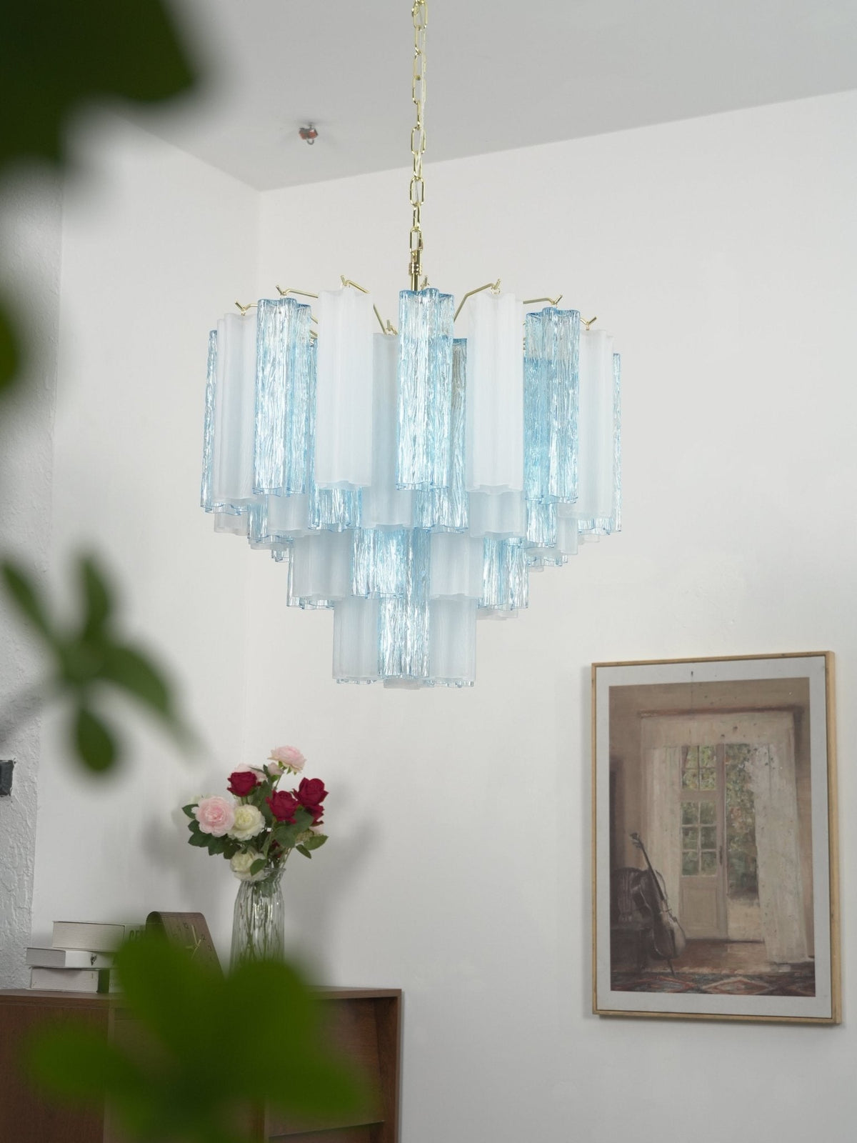 Bexy Kroonluchter met Cascade-effect van matglas