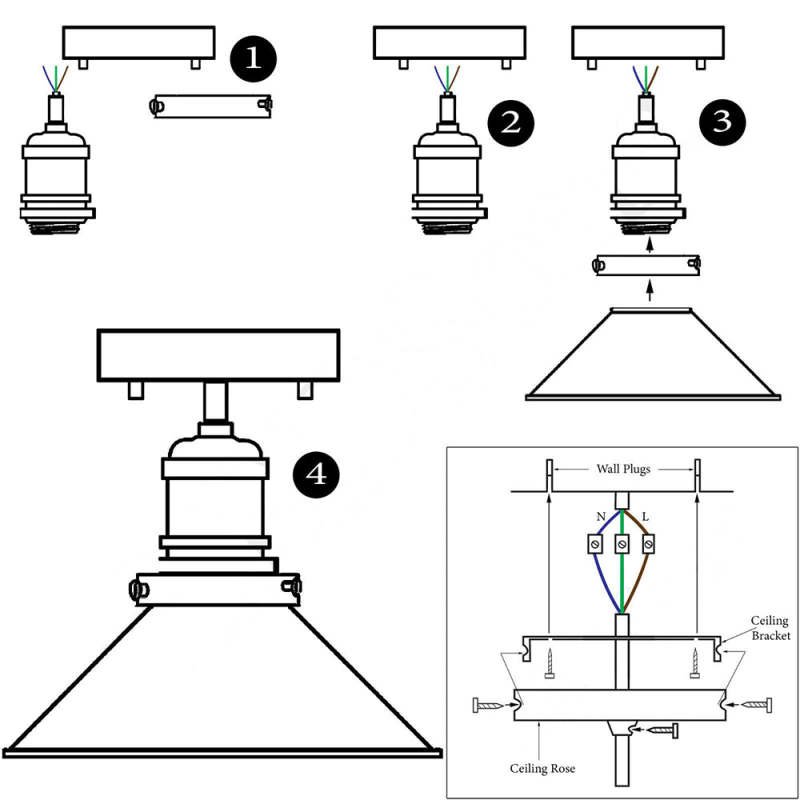 Alessio Industriele Vintage LED Plafondlamp Zwart  Metaal Eetkamer