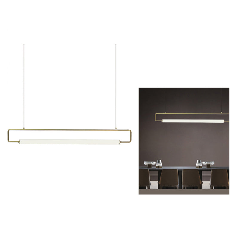 Edge Moderne LED Hanglamp Zwart/Goud Metaal Acryl Woon/Eetkamer