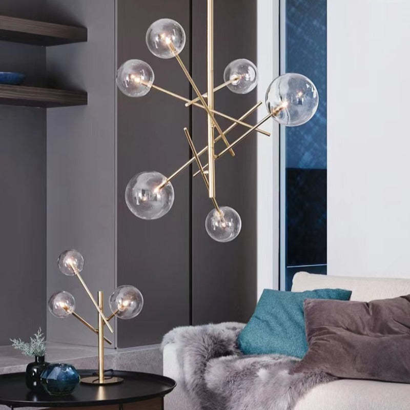 Valentina Modern Ronde LED Hanglamp Goud/Transparant Metaal/Glas Slaap/Eet/Woonkamer
