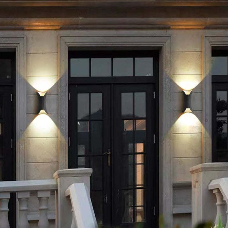 Orr Moderne Design LED Wandlamp Zwart Gouden Metaal Buiten Tuin