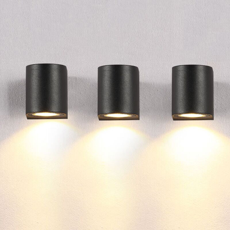 Orr Minimalistisch Kleine LED Wandlamp Zwart Glas Metaal Glas Hal Tuin