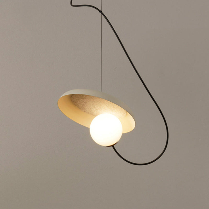 Avi Stijlvolle Art Deco Hanglampen Zwart/Wit/Koper Slaap/Woonkamer
