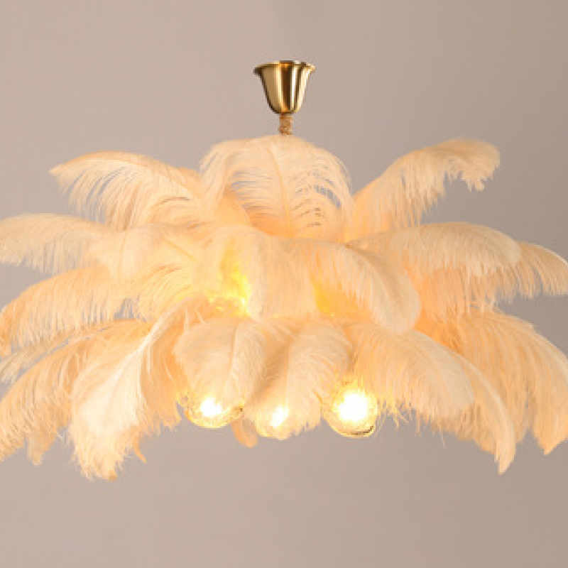O'Moore Scandinavische Luxe Hanglampen Messing Veren Slaapkamer