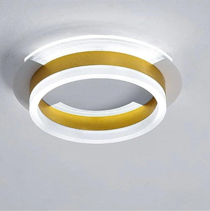 Amos Ronde LED Plafondlampen Wit Metaal Acryl Slaapkamer Woonkamer