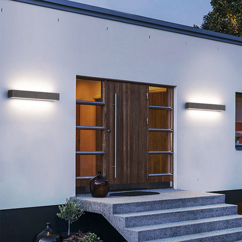 Edge Moderne Bar LED Metaal/Acryl Wandlamp Zwart/Wit Tuin