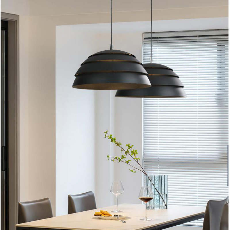 Nazifa Ronde LED Hanglampen Wit Zwart Metaal Eetkamer Slaapkamer