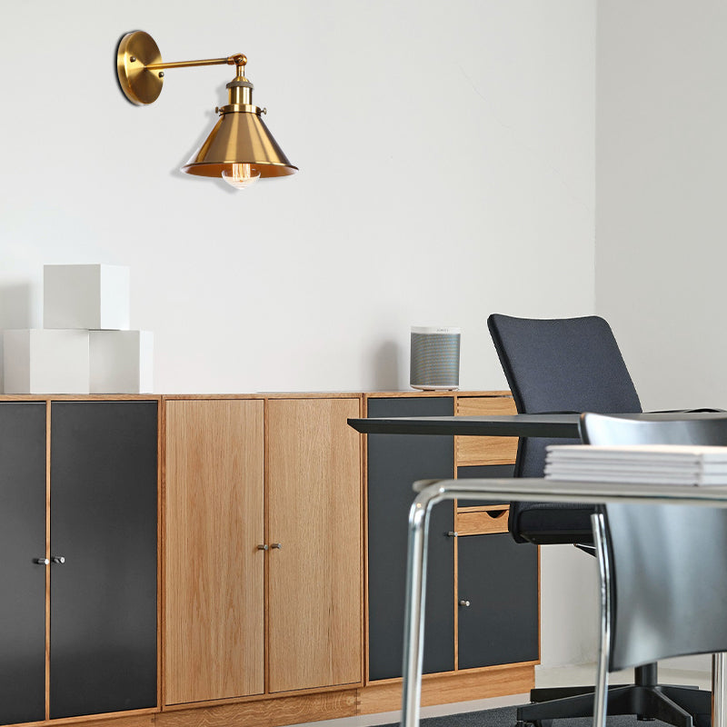 Brady Industrie LED Wandlampen Zilver Zwart Goud Metaal Eetkamer