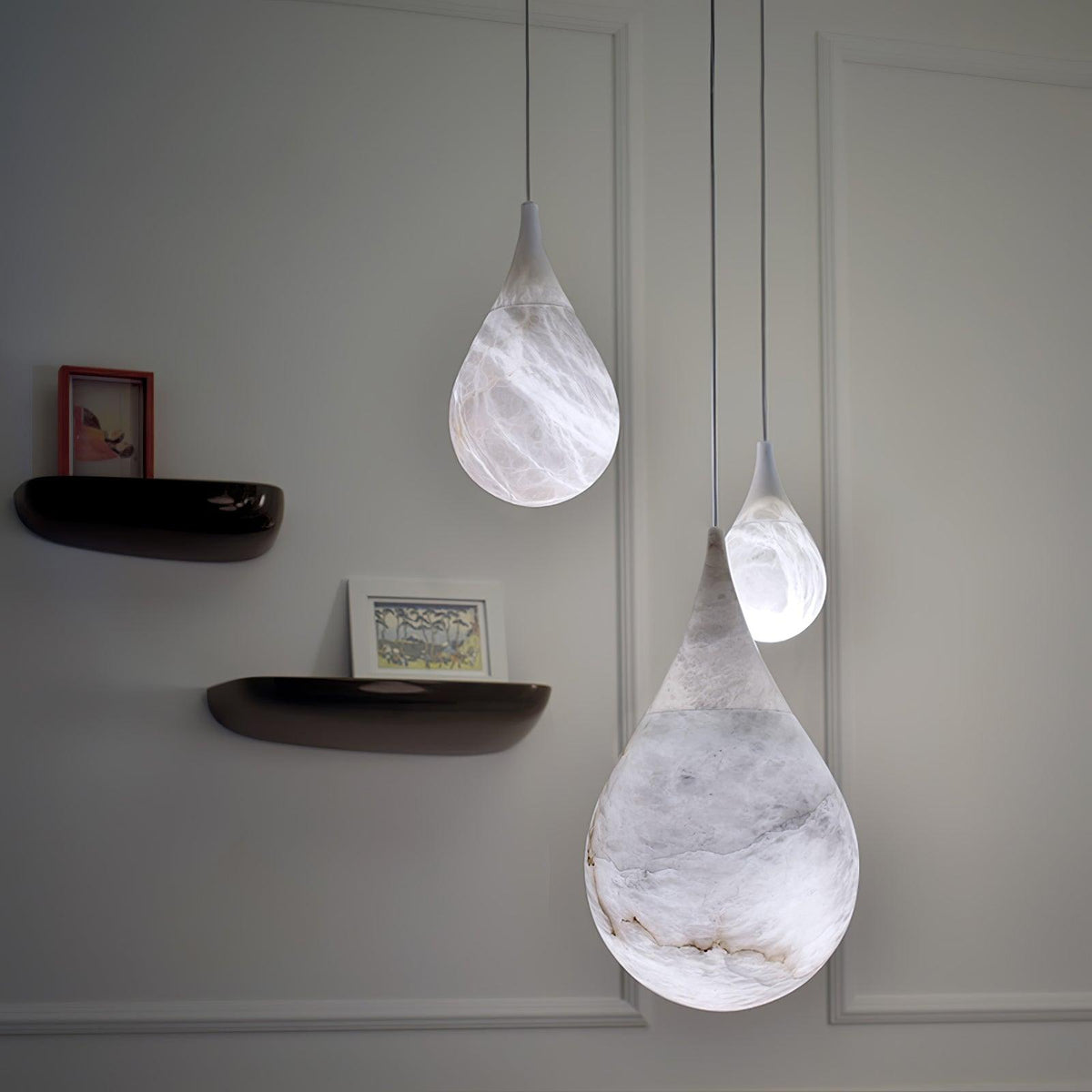 Sorvx hanglamp met marmeren regendruppels