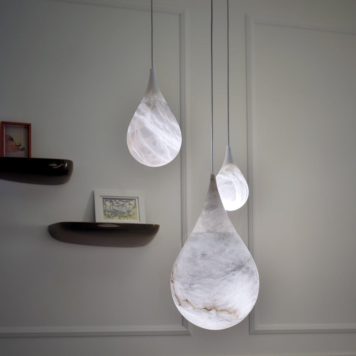 Sorvx hanglamp met marmeren regendruppels