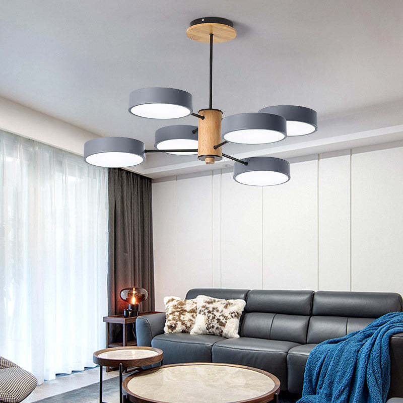 Sienna  Art Deco Hanglampen Wit Groen Grijs Metaal Hout Woonkamer