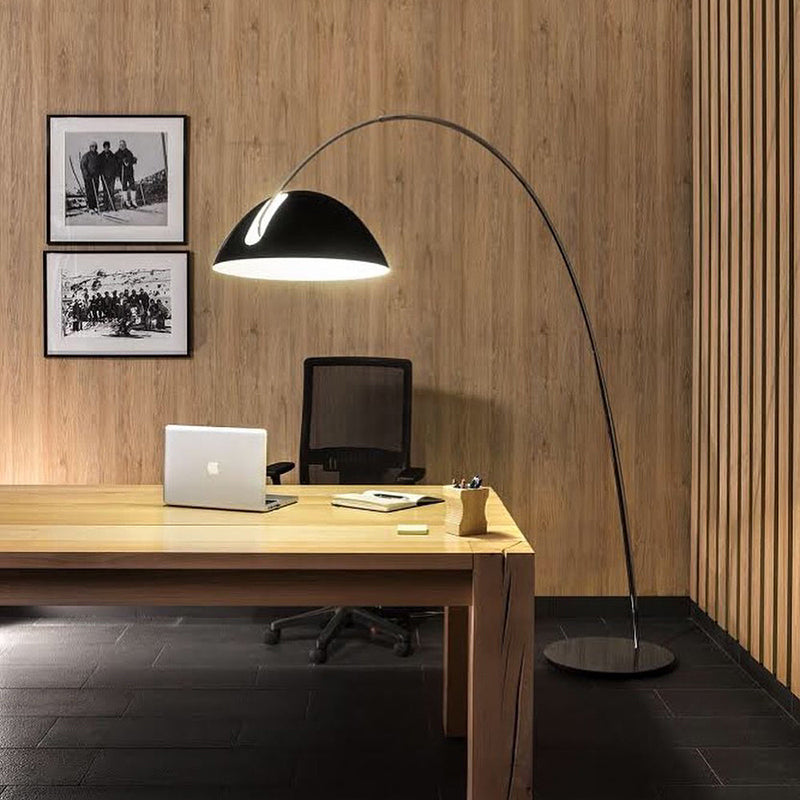 Avi Ronde Moderne LED Vloerlampen Zwart Metaal Eetkamer Slaapkamer
