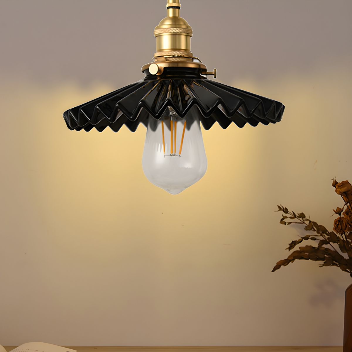 Alessio Industriële Vintage Rustieke Metalen Hanglamp Zwart/Wit